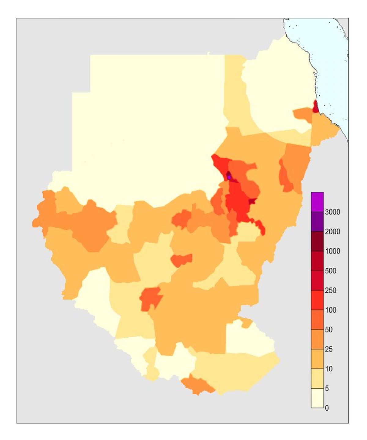 Mapi Sudana populacije